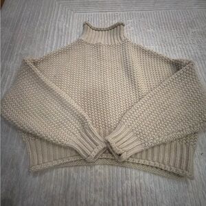 H&M Cream Turtleneck Sweater